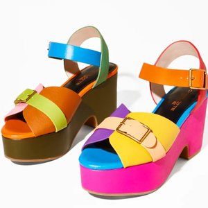 Charlotte Stone Raf Chunky Platform Flatform Size 9